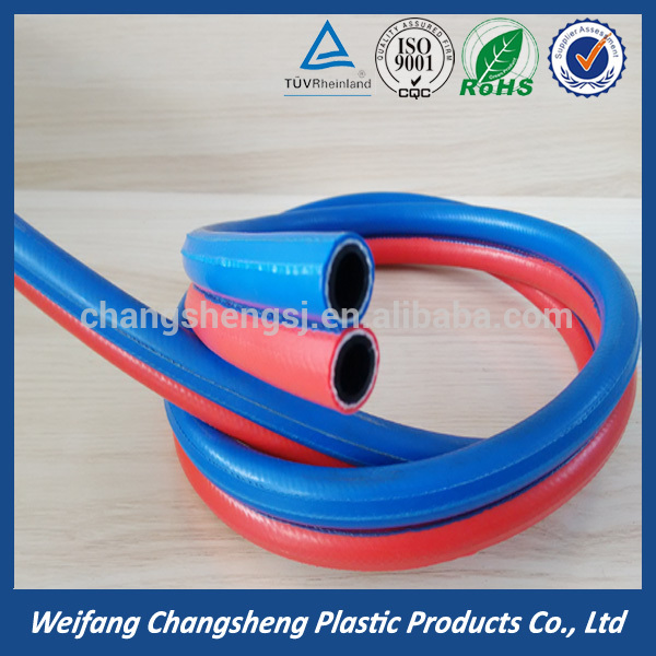 pvc twin pipe for welding, with red, blue and other color